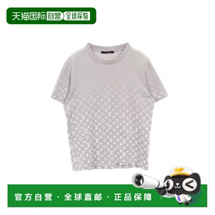 日本直邮中古LV路易威登男A级95新T shirtT恤棉上衣灰色