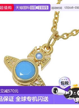 日本直邮Vivienne Westwood 女士项链 金色 x 蓝色 LONDON ORB 吊