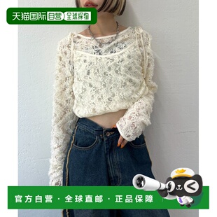 日本直邮W 韩系时尚 closet 透肤设计 女士2WAY蕾丝上衣 1h可退