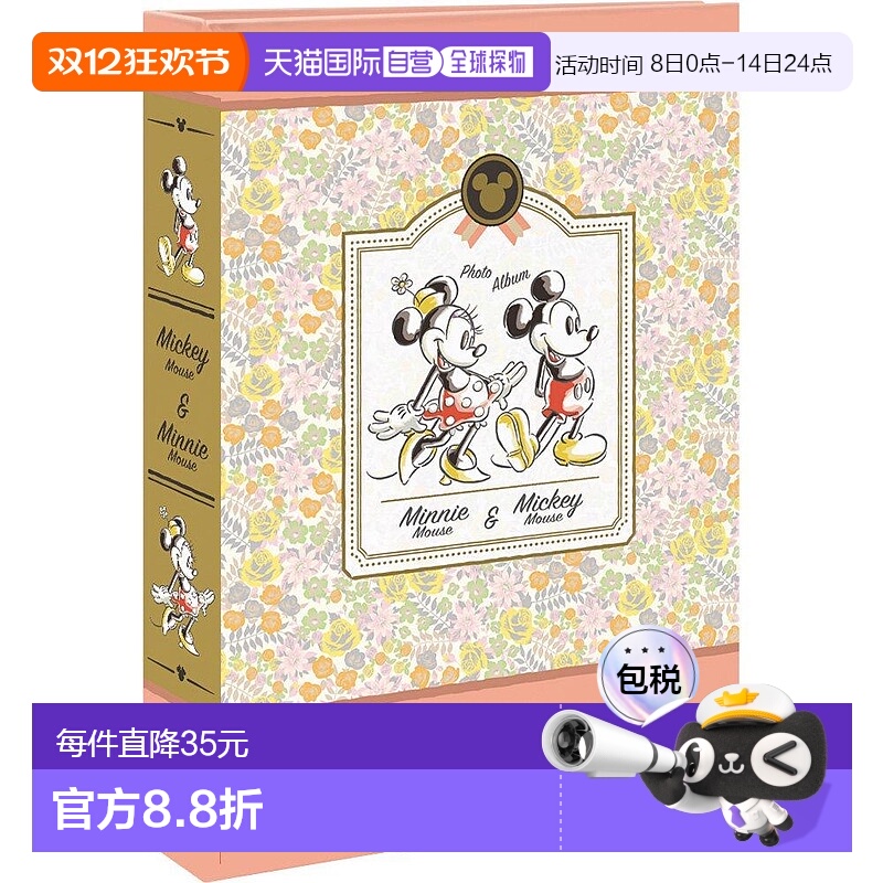 【日本直邮】Nakabayashi仲林 口袋相册3层 L尺寸180张照片 米奇