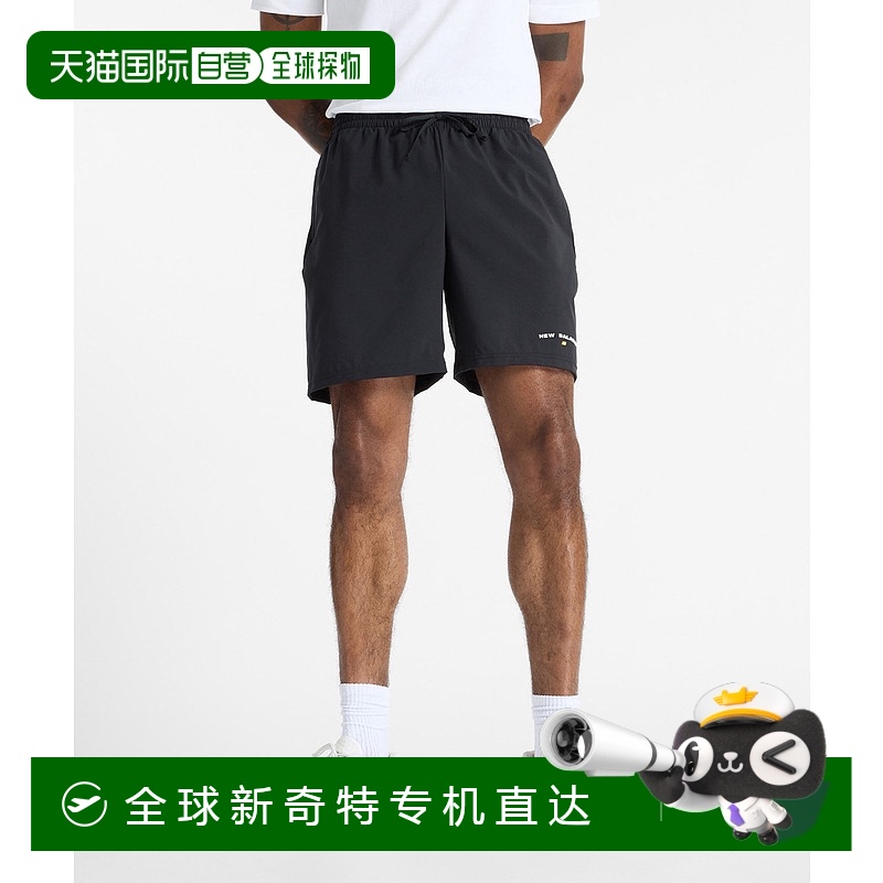 1h可退 日本直邮New balance 男士7英寸运动短裤 MS51234BK,MS512
