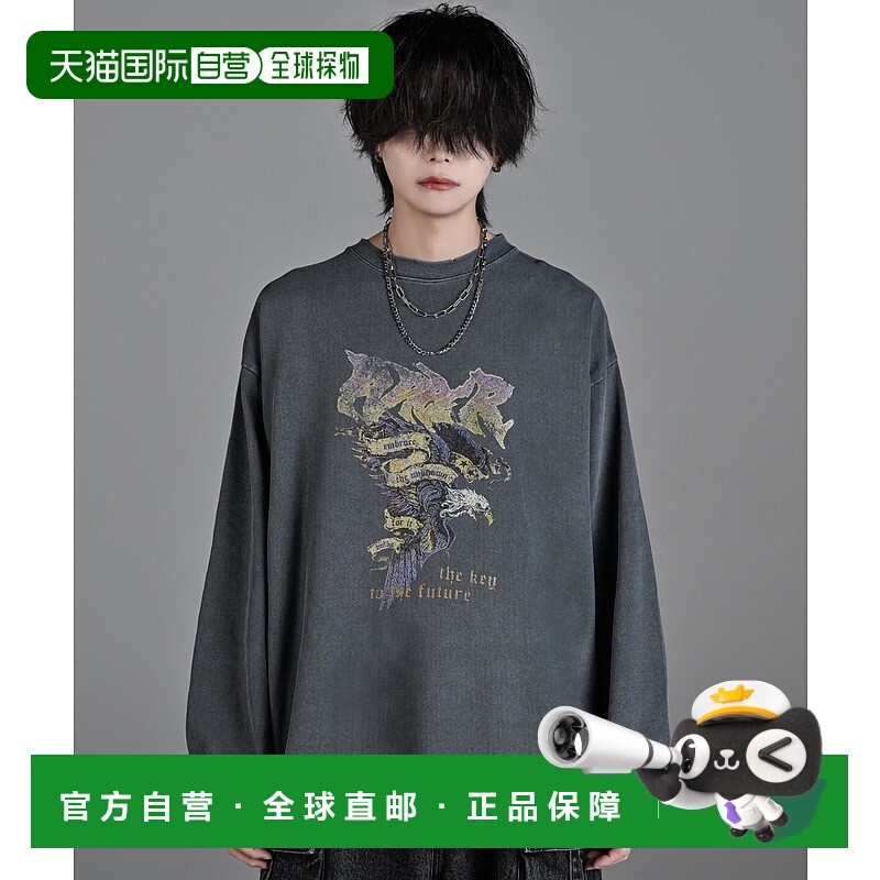 1h可退 日本直邮ADRER 男女同款复古风格宽松长袖T恤 ADRls715