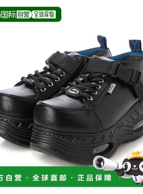 【日本直邮】Yosuke男士运动鞋墨黑色厚底低筒耐磨舒适透气百搭