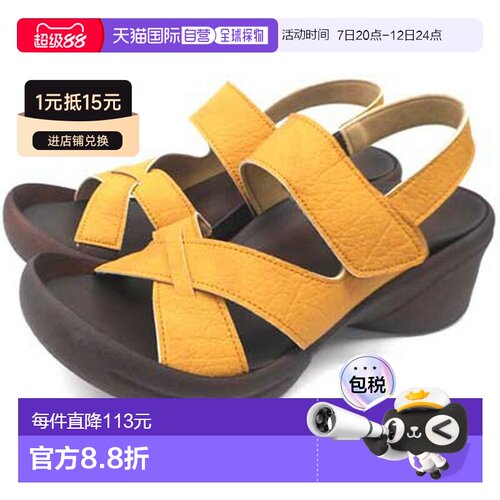 日本直邮Re getA 女士交叉带坡跟凉鞋 R-2682 休闲鞋 R2682-MUS