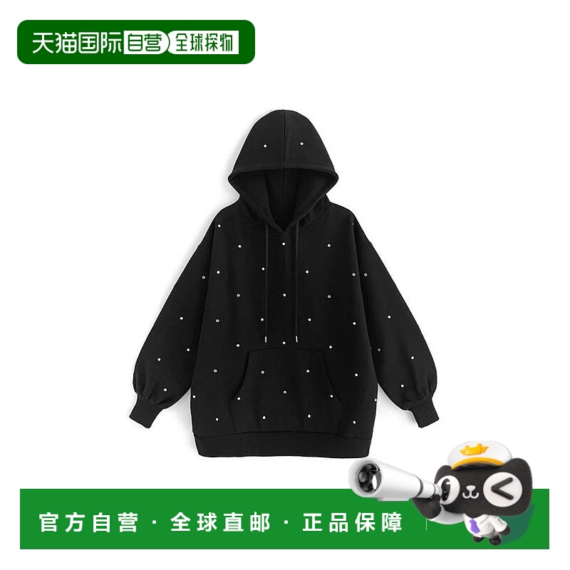 日本直邮日潮 GRL水钻 抓绒卫衣连帽衫tu1005