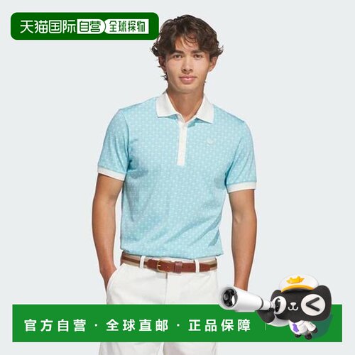 日本直邮adidas Originals All Over Trefoil Polo 衫 阿迪达斯