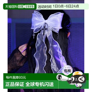 女装 1h可退 日本直邮NIBBLE POISON TE649 大号缎带十字吊饰发夹