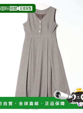 1h可退 日本直邮ASTORIA ODIER 女士经典V领花瓣纽扣连衣裙 80684