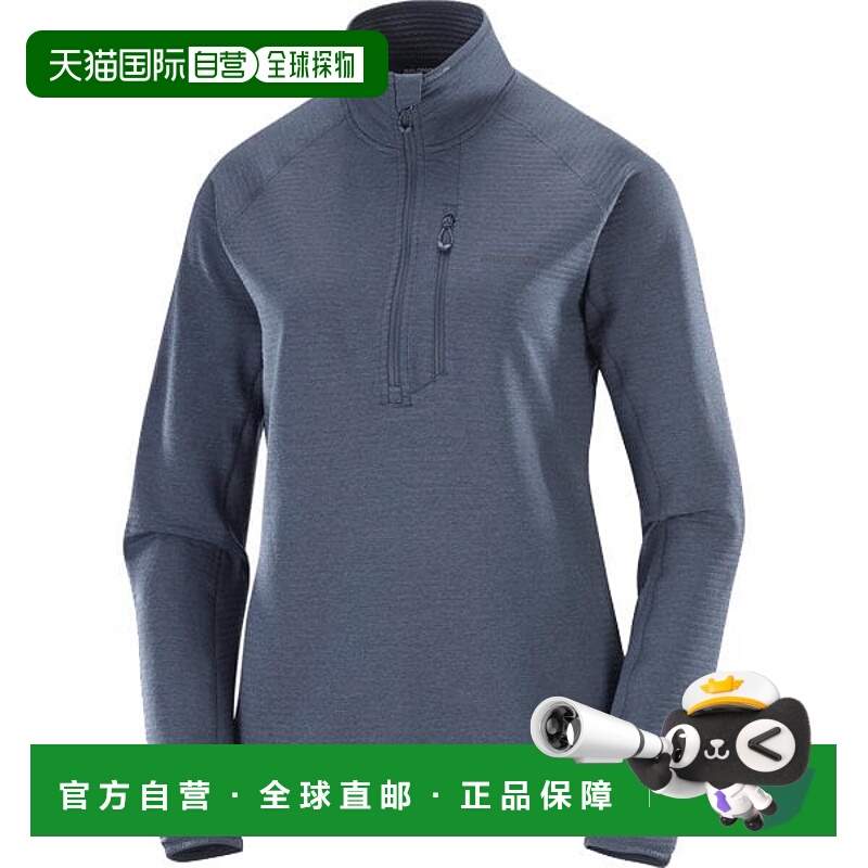 日本直邮SALOMON 女士Essential Light Warm抓绒卫衣半拉链抓绒衣
