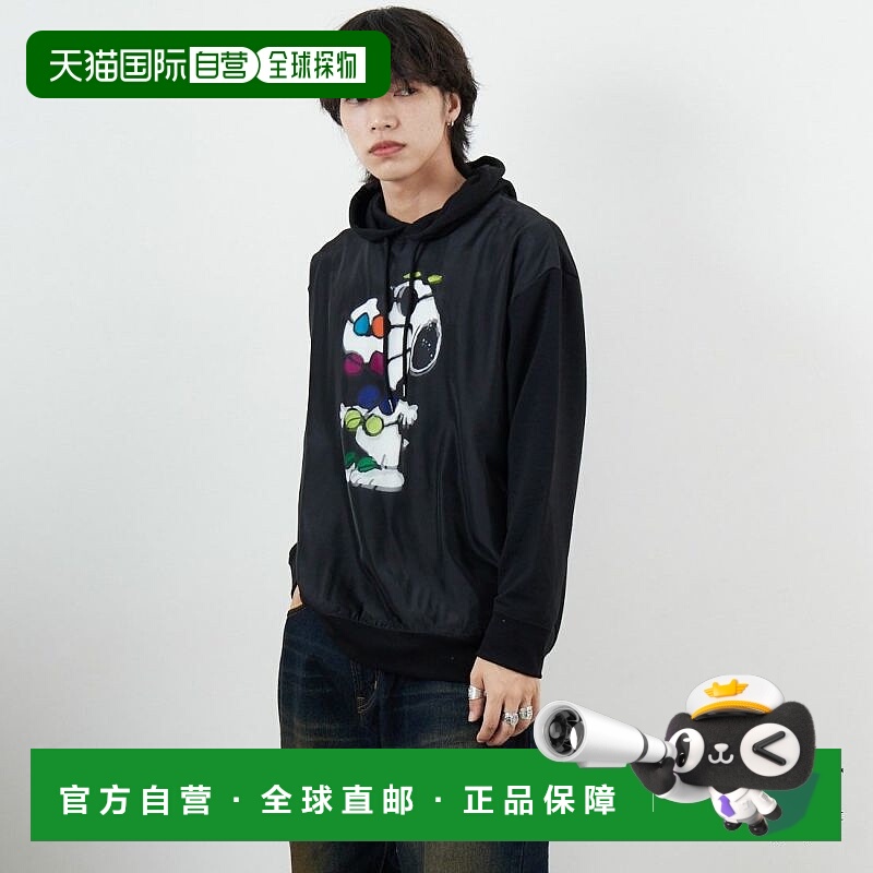 1h可退 日本直邮TRIPPY MIKIO ART 男装 宽松半透明叠层印花连帽