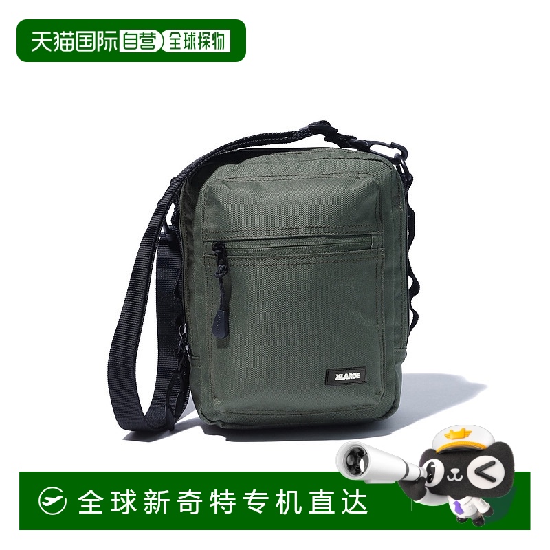 1h可退 日本直邮XLARGE男女同款斜挎包方块造型肩背包大容量轻便