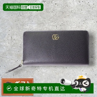 GUCCI 456117 日本直邮古驰 长钱包女士 黑色 CAO0G 1000