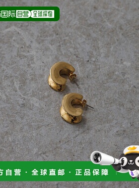 1h可退 日本直邮Adam et Rope' EMOELLE 双圈金色耳环  2025CGAZ7