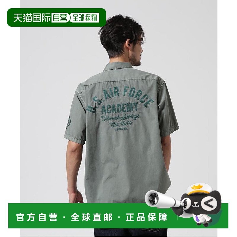 日本直邮AVIREX 褪色半袖工作衬衫[AV1129EM025259] 衬衫