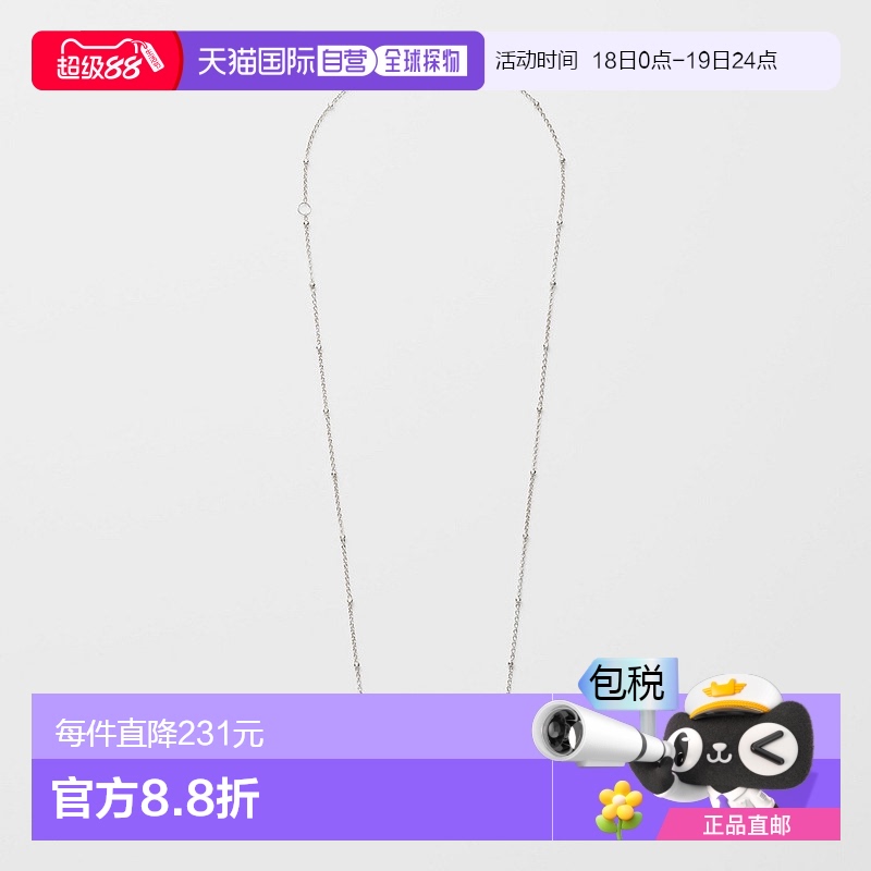日本直邮日潮 agete 阿卡朵银项链链条银色 均码吊坠装饰项圈
