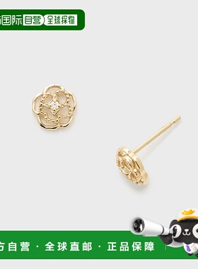 1h可退 日本直邮NOJESS 女士K10金钻石耳钉 30241112003