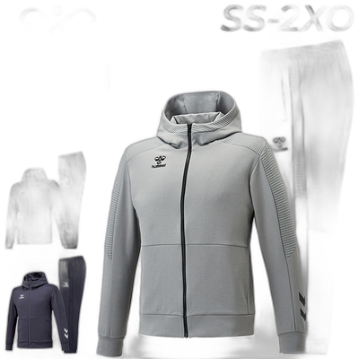 日本直邮Hummel 运动衫男士上衣和下装 Hummel 拉链大衣长裤套装/