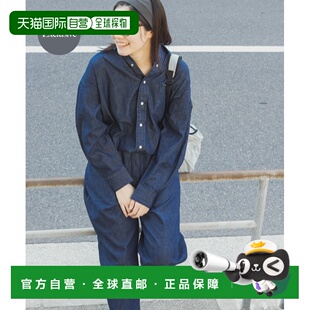 1h可退 日本直邮Wrangler女裝聯名寬鬆長袖丹寧工作襯衫半拉鏈口