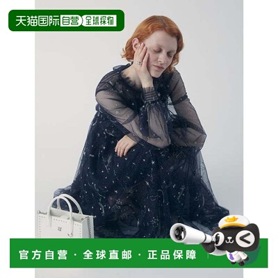 日本直邮Twilight 连衣裙 深蓝 蕾丝刺绣