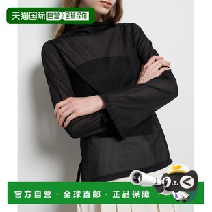 女士宽松透感三醋酸螺纹上衣 1h可退 Bleu 半 日本直邮LANVIN