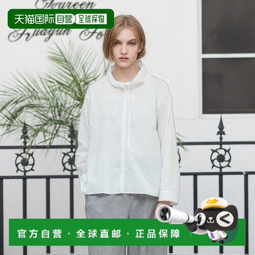 1h可退 日本直邮mizuiro ind 女装立体褶皱立领衬衫 3230106