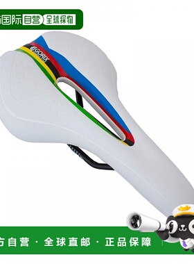 【日本直邮】GORIX 自行车低反弹鞍座 加厚软款 白色+彩条坐垫