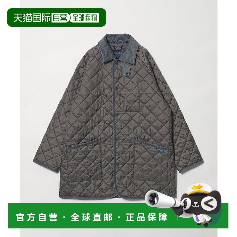 1h可退 日本直邮LAVENHAM男装别注拉格兰绗缝中长外套 光泽感设计