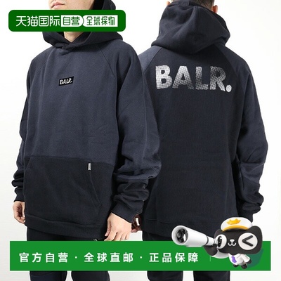 日本直邮BALR Carter 宽松双箭头连帽衫套头连帽衫棉质标志男款 B