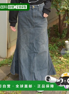 1h可退 日本直邮axes femme 女装 牛仔蜗卷裙 TE291X40