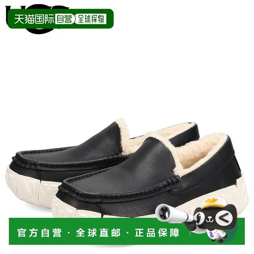 日本直邮UGG Ascot Wrap Tech Noir 男士一脚蹬乐福鞋厚底1171791