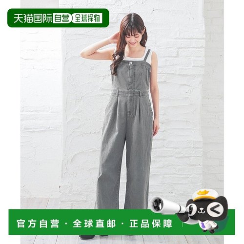 日本直邮Honeys 女士棉质牛仔连体裤 含BCI棉有弹力带调节 HN6029