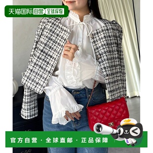 1h可退 日本直邮prose verse 女装 荷叶边糖果袖前系带衬衫 PVZ10