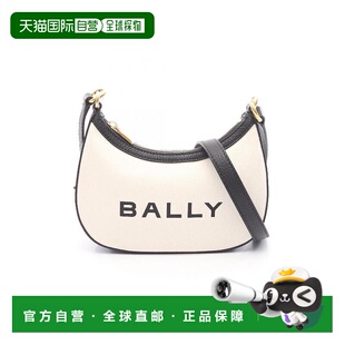 日本直邮中古Bally巴利女包A级95新Shoulder bag肩包帆布单肩包浅