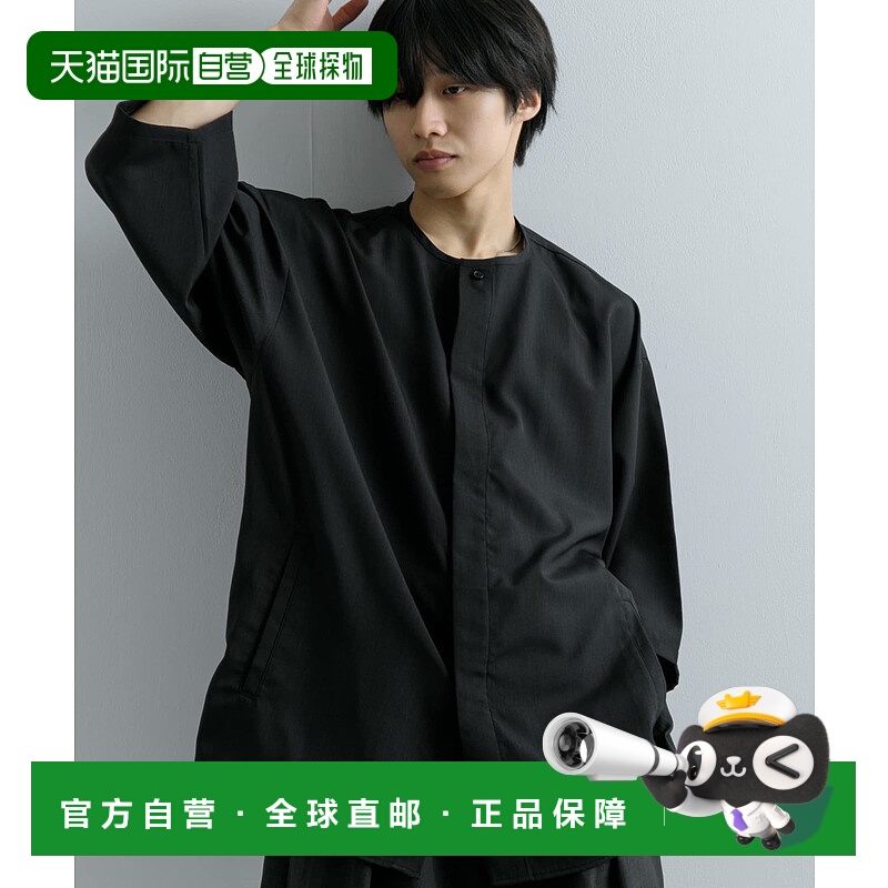 1h可退 日本直邮SENSE OF PLACE 男装轻量无领宽松短袖衬衫 夏季