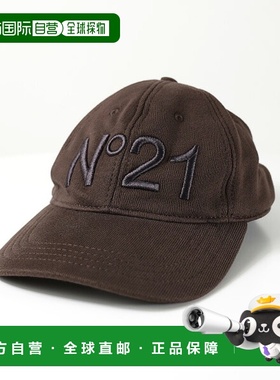 日本直邮N°21 N棒球帽 7100-6991 男女士棉质针织帽带刺绣标志