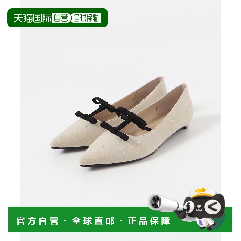 1h可退 日本直邮RODE SKO 女士 2cm 双蝴蝶结高跟鞋 闪亮铆钉装饰