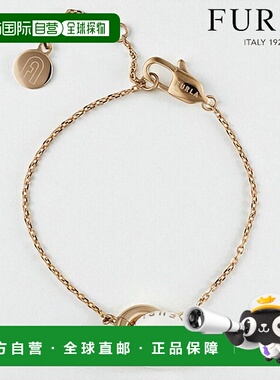 日本直邮FURLA 1927 女士双环手链FJ1191BTU玫瑰金白色