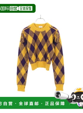 日本直邮中古Burberry博柏利女S级99新sweater毛衣羊毛上衣黄色