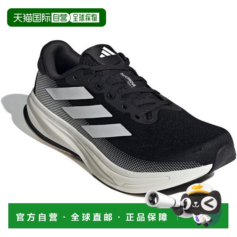 日本直邮adidas 级诺瓦崛起2男士宽版跑步鞋 Core Black/Zero Met