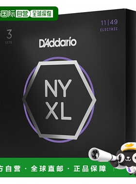 【日本直邮】达达里奥电吉他弦NYXL中 0.011-.049 NYXL1149-3P