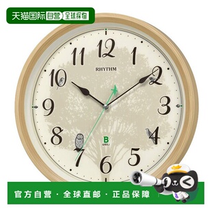 日本直邮日本野鸟协会节奏钟 四季野鸟报时挂钟 电波钟 8MN409SR0