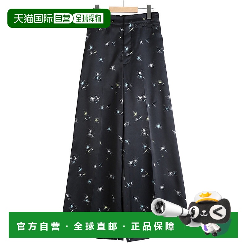 1h可退 日本直邮TELMA 女士宽松印花长裤 半拉链设计 春夏款 TLM5