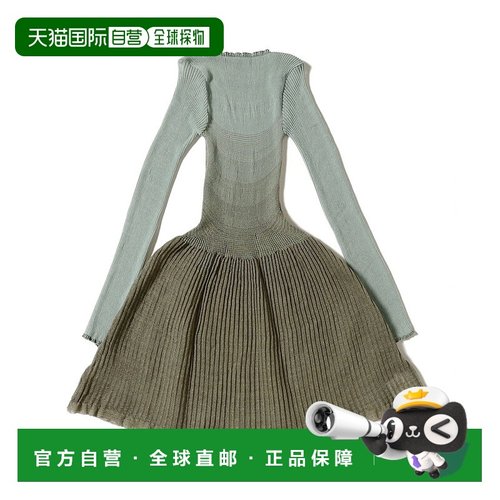 1h可退 日本直邮Nadia Wire 女装 纤细渐变 半透明针织连衣裙 修