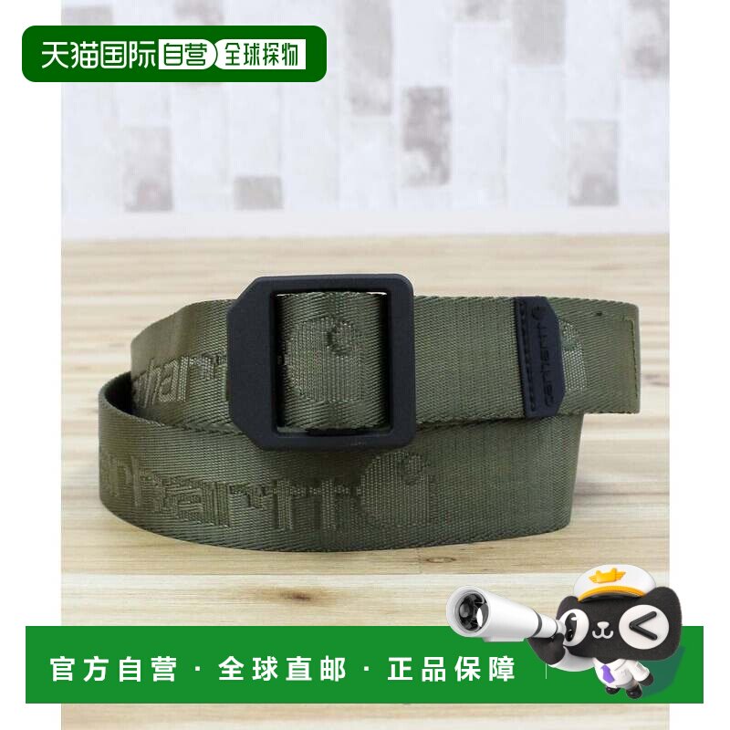 日本直邮Carhartt 尼龙织带梯形锁扣腰带 男女通用 礼物 绿色背带