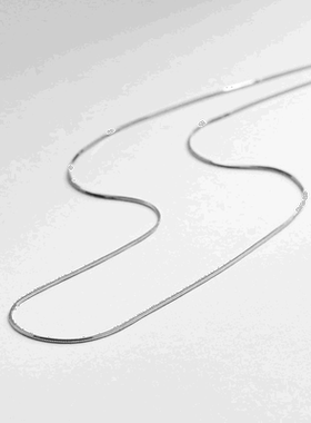 日潮跑腿Cocoshnik链式项链WG白金色简约精致细腻紧凑型蛇骨链