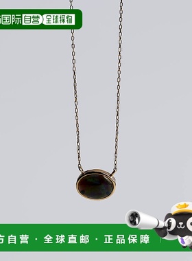 1h可退 日本直邮cui-cui 黑色蛋白石项链 K10YG 903935吊坠配饰
