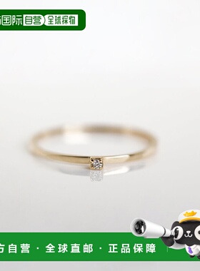 1h可退 日本直邮cui-cui K10YG 黄金 单颗钻石 戒指 759746