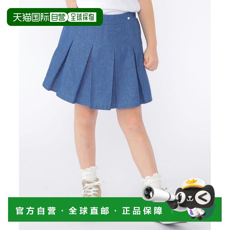 日本直邮SHIPS KIDS 女童亮片牛仔百褶短裤 100-130cm图片