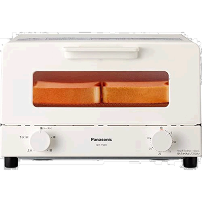 【日本直邮】Panasonic松下 吐司机 30m定时 可烤4片 白色NT-T501
