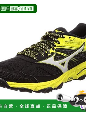 【日本直邮】Mizuno美津浓 跑鞋 黑色x淡灰色x黄色 23cm 2E运动鞋